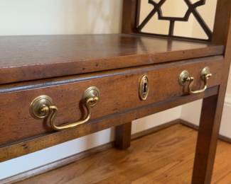 28”H x 48”L x 15”W | Sofa Table Maple Solids and Walnut Veneers