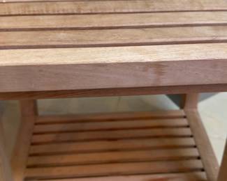 18”L x 12”W | Smith & Hawken Teak Shower Stool