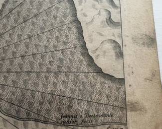 14” L by 12” W Antique Map of Mozambique Island by Jan Huygen van Linschoten