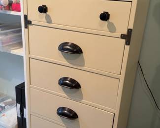 52”H x 22”L x 16”W | Industrial Style 7-Drawer Tallboy Dresser