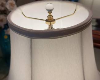 25”H | Classic Pewter Candlestick Table Lamp with Bell Shade