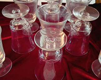 Lot 20: Set of 12 Clear Glass Goblets