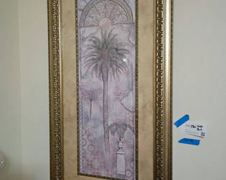 Lot 130: Framed Palm Tree Wall Art