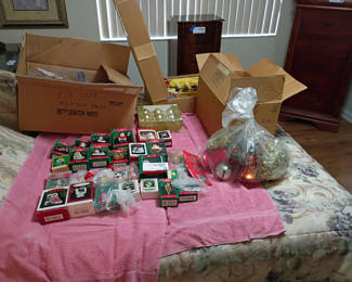 Lot 164: Assorted Christmas Ornaments and Holiday Decorations
