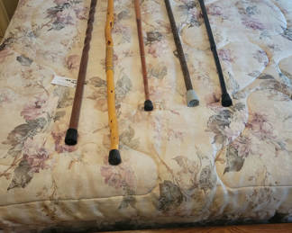 Lot 155: Collection of Walking Canes and Walking Sticks