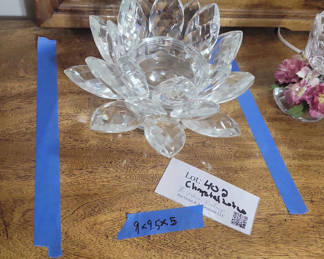 Lot 402: Crystal Lotus Candle Holder