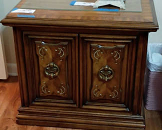Lot 125: Wooden Cabinet Side Table