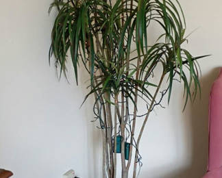 Lot 90: Artificial Indoor Tree in Woven Basket Planter
