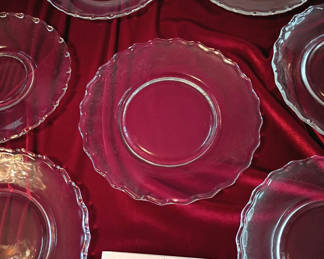 Lot 13: Set of Seven Fostoria Century Glass Plates
