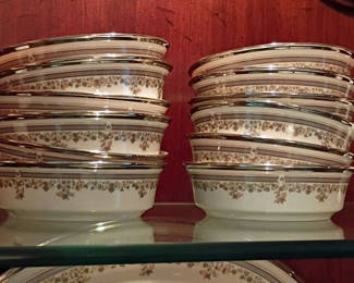 Lot 76: Lenox Serving Bowls and Salt and Pepper Shakers