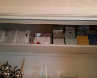 Lot 145: Decorative Tissue Boxes and Packaged Napkins