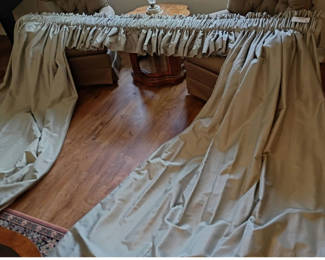 Lot 97: Set of Long Beige Curtains