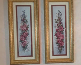 Lot 66: Pair of Framed Floral Prints