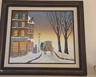 Art of Winter Country Scene