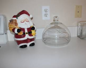 Santa Cookie Jar, Covered Dish