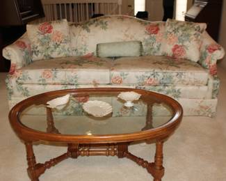 Drexel Sofa and Oval Coffee Table