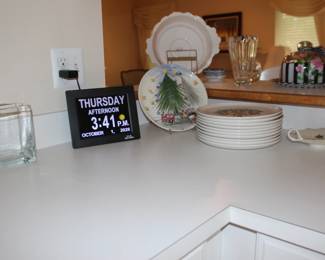 Christmas hand painted Italy, Calendar Clock