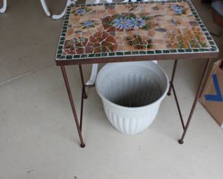 Tiled Table and Planter
