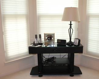 TV Stand, Telephones, Clock, Lamps, Printer,