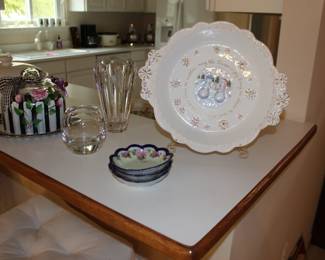 Vases. Cake Plate, Pie Server,