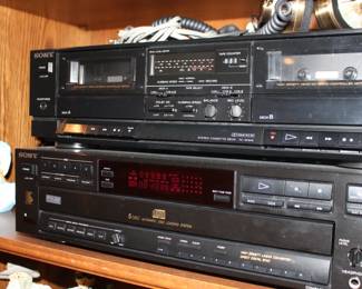 Sony Cassette Player and 5 Disc Player