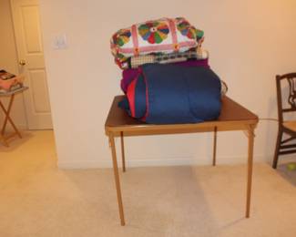Blankets, Card Table