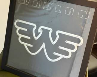 FRAMED WAYLON JENNINGS 1992 BLACK ON BLACK ALBUM