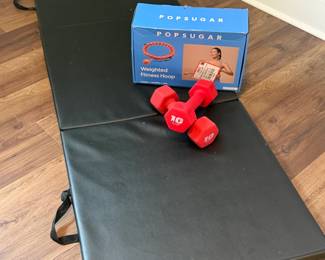 FITNESS MAT 10# DUMBELL SET & FITNESS RING