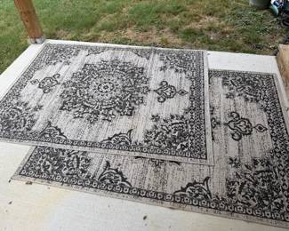 NICOLE MILLER PATIO RUGS x 2