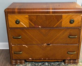 1930s ART DECO WATERFALL DRESSER
