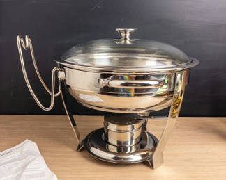 Lot 53: Crate & Barrel Stainless Steel Buffet Server