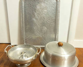 Lot 54: Vintage Mid Century Aluminum Serveware