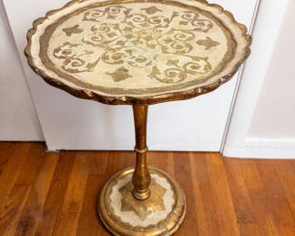 Lot 22: 1960s Hollywood Regency Florentine Side Table