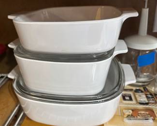 Corning ware. Plain white