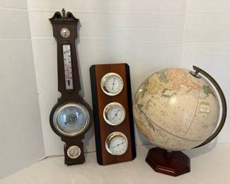 Barometer, Thermometer,  Globe