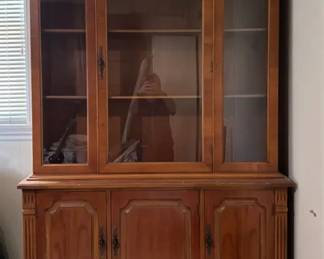 Vintage Wood China Cabinet