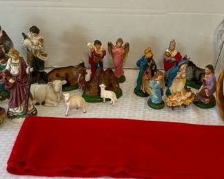 Vintage Nativity Collections, Including Hand Painted From Italy