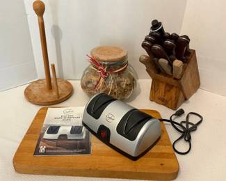 Knife Set, Sharpener  More