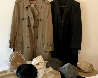 Mens Large Christian Dior Coat with Removable Liner, British Guild Ltd. Overcoat, And More