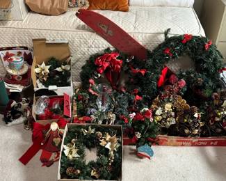 Vintage Brunswick Snurfer Snowboard, Artificial Christmas Wreathes and Decor