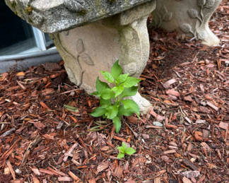 Lot 249: Decorative Stone Garden Bench