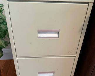 Lot 199: Two-Drawer Metal Filing Cabinet