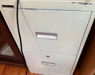 Lot 196: Two-Drawer Metal Filing Cabinet