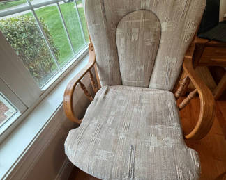 Lot 193: Wooden Glider Rocking Chair