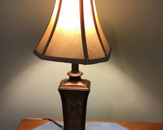 Lot 122: Two Decorative Table Lamps with Fabric Shade