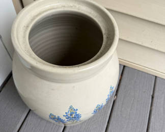 Lot 246: Ceramic Floral Crock Jar