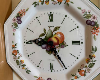 Lot 91: Decorative Quartz Wall Clock with Fruit Design