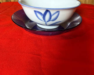 Lot 68: Ceramic Bowl and Glass Plate