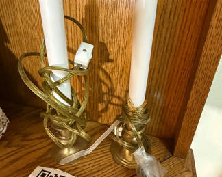 Lot 44: Pair of Electric Candle Lamps