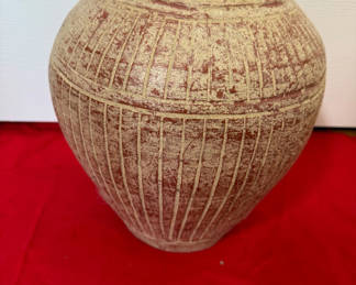 Lot 105: Textured Ceramic Vase